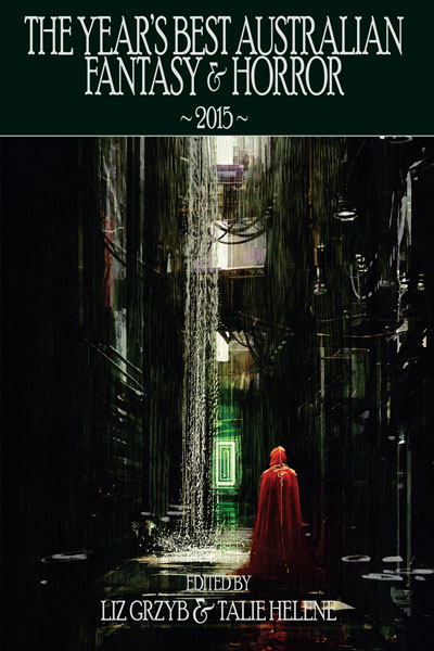 book cover - red robed figure in a dark urban setting